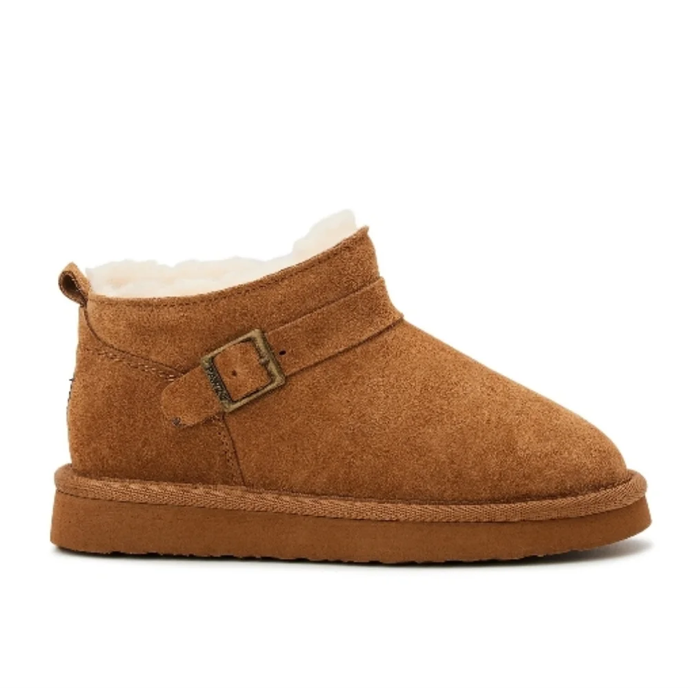 Girls Bearpaw Amy Youth Suede Booties